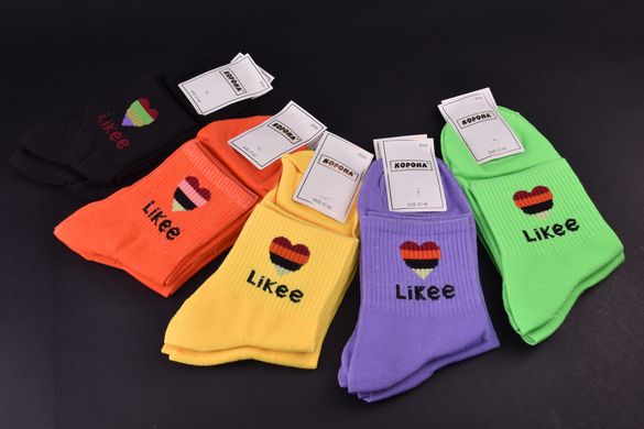 Шкарпетки жіночі з малюнком "КОРОНА" ХЛОПОК (Арт. LKB2343-4) | 10 пар