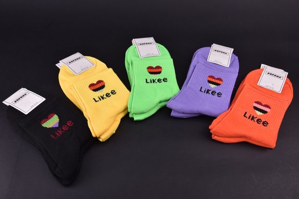 Шкарпетки жіночі з малюнком "КОРОНА" ХЛОПОК (Арт. LKB2343-4) | 10 пар