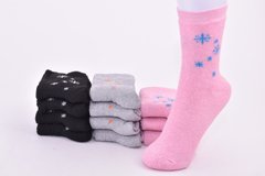 Шкарпетки жіночі "Сніжинки" МАХРА бавовна (Арт. MEM32702/300) | 300 пар