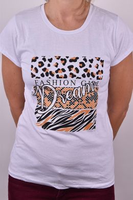 Жіноча футболка з малюнком "Cotton" (Арт. WJ03/2) | 4 шт.