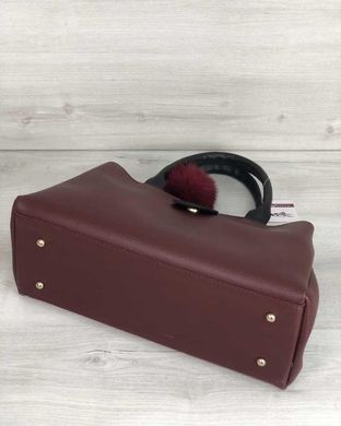 Молодіжна сумка "Альба" бордового з чорним кольору (Арт. 54810) | 1 шт.
