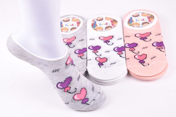 Шкарпетки-сліди дитячі на дівчинку ХЛОПОК (Арт. SU162-11/14) | 12 пар