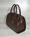 Каркасна жіноча сумка Саквояж коричневий гладкий матеріал (Арт. 31122) | 1 шт.
