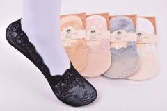 Шкарпетки-сліди жіночі "AURA" Cotton Мереживо (Арт. NDD7293) | 30 пар