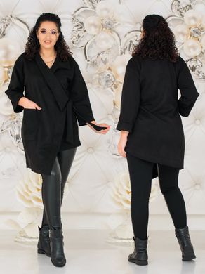 Піджак жіночий з кишенями "замша" (Арт. KL337/N/Black)