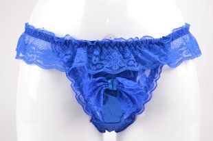Трусики - Стринги гіпюру (VS1701/BLUE) | 12 шт.