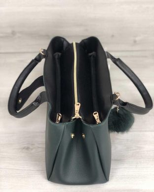 Молодіжна сумка "Альба" зеленого з чорним кольору (Арт. 54811) | 1 шт.