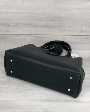Молодіжна сумка "Альба" зеленого з чорним кольору (Арт. 54811) | 1 шт.