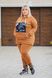 Спортивний костюм жіночий на флісі БАТАЛ (Арт. KL376/B/Mustard)