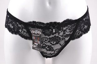 Трусики-стрінги жіночі "Мереживо" (Арт. VS1717/Black) | 6 шт.