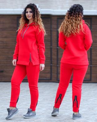 Спортивний костюм жіночий на флісі (Арт. KL324/N/Red)