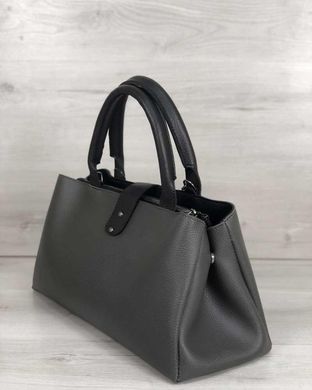 Молодіжна сумка "Альба" сірого з чорним кольору (Арт. 54812) | 1 шт.