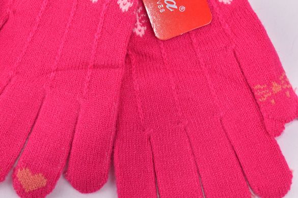 Перчатки детские на девочку "КОРОНА" Шерсть (Арт. LKE0005/M) | 12 пар