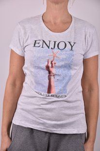 Футболка женская с рисунком "Cotton" (Арт. AR033/3) | 4 шт.