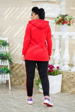 Спортивний костюм жіночий на флісі (Арт. KL380/N/Red)