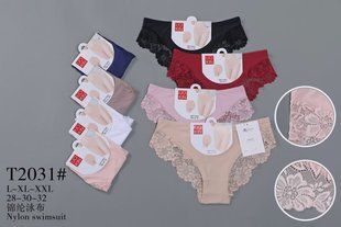 Трусы женские "AURA" Кружево Nylon (Арт. T2031) | 12 шт.