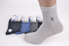 Подростковые носки на мальчика "Корона" ХЛОПОК (LKC3110/36-41) | 12 пар