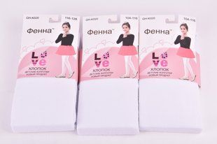 Колготи дитячі на дівчинку Білі "Фенна" бавовна (Арт. FEK020-1) | 12 шт.