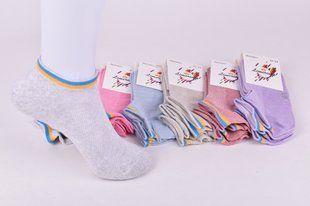 Носки детские на девочку "Житомир" ХЛОПОК Сетка (Арт. AK981/18-20) | 12 пар