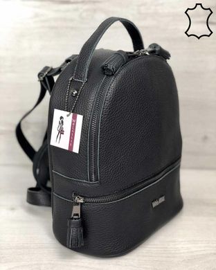 Кожаный женский рюкзак Rashel черного цвета