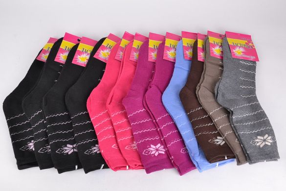 Шкарпетки жіночі "МАХРА" з візерунком нар. 37-41 (C418) | 12 пар