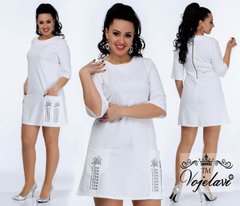Женское Платье с Карманами (KL011/White)