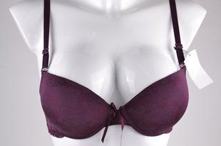 Бюстгальтер "Push-up" з малюнком (VS3711/Burgundy) | 6 шт.