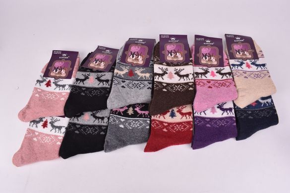 Шкарпетки жіночі "Корона" Шерсть Ангора (Арт. LKB2352) | 12 пар