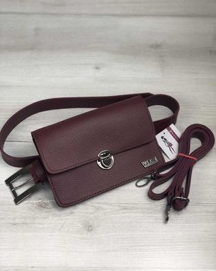 Жіноча сумка на пояс- клатч Арья бордового кольору (Арт. 60407) | 1 шт.