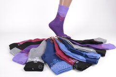 Жіночі махрові термошкарпетки з візерунком. 37-41 (HB11) | 12 пар