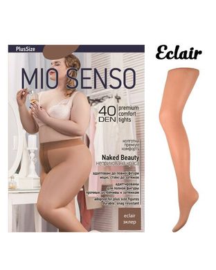 Колготки Mio Senso "Naked Beauty 40 den" PlusSize eclair, size 5 (3998) | 5 штук.