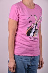 Футболка женская с рисунком "Cotton" (Арт. AR042/4) | 4 шт.