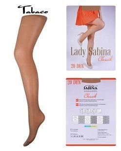 Колготки Lady Sabina 20 den Classic Tabaco р.4 (LS20Cl) | 5 штук.