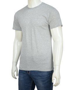 Футболка мужская однотонная Х/Б Батал (Арт. D006-4/Grey) | 5 шт.