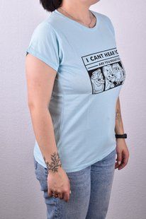 Футболка женская с рисунком "Cotton" (Арт. WJ08/3) | 4 шт.