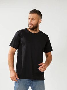 Футболка чоловіча однотонна CoolMax (Арт. SK1001/Black/L) | 1 шт.
