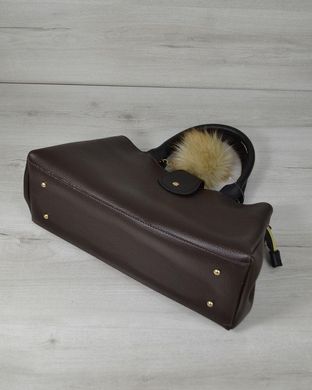 Молодежная сумка "Альба" коричневая с черным (Арт. 54804) | 1 шт.