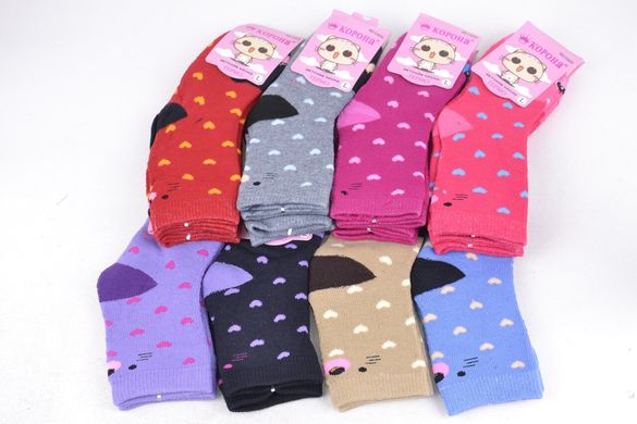 Шкарпетки дитячі на дівчинку "Корона" МАХРА ХЛОПОК (Арт. LKC3225/L) | 12 пар