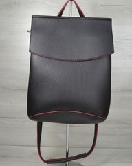 Молодіжний сумка-рюкзак чорного з червоним кольору (Арт. 44206) | 1 шт.