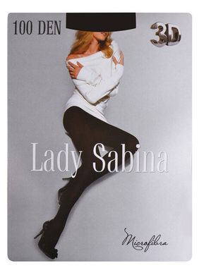 Колготки Lady Sabina 100 den 3D Microfibra Antracite р.2 (Арт.LS100 / 3D) | 5 штук.