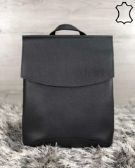 Кожаный молодежный сумка-рюкзак серого цвета