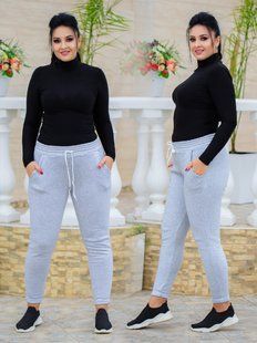 Спортивні штани жіночі на флісі (Арт. KL373/N/Gray)