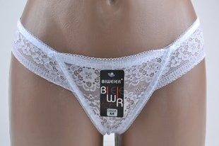 Трусики-стринги женские "Кружево" (Арт. VS092/White) | 6 шт.