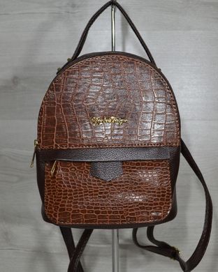 Рюкзак середнього розміру коричневий з вставкою рудий Крод (Арт. 43603) | 1 шт.