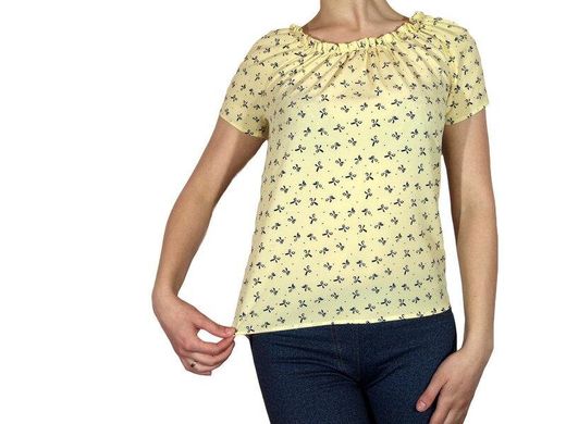 Жіноча блузка з коротким рукавом і складанням (AT512/3) | 3 шт.