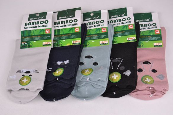 Жіночі шкарпетки з малюнком "Bamboo" (Арт. NN5680/35-38) | 5 пар