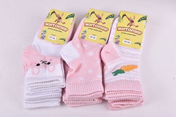 Шкарпетки дитячі на дівчинку "Житомир" бавовна (Арт. OAM425/12-14) | 12 пар