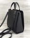 Молодежный каркасный сумка-рюкзак черного цвета со вставкой черный крокодил (Арт. 44801) | 1 шт.
