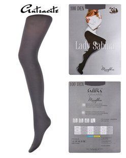 Колготки Lady Sabina 100 den 3D Microfibra Antracite р.4 (Арт.LS100/3D) | 5 шт.