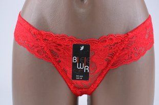 Трусики-стринги женские "Кружево" (Арт. VS025/Red) | 6 шт.
